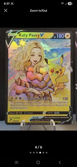 Post Malone J Balvin Katy Perry Anime Pokemon Waifu 3 Pc Doujin ACG DIY Art card - Image 5