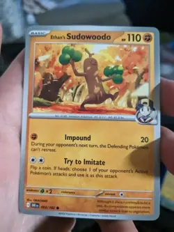 Ethan's Sudowoodo #093/182 SV Destined Rivals Common Pokemon 2025 TCG Card - Image 1