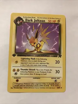 Dark Jolteon Pokemon Card First 1st Edition Team Rocket 38/82 - Image 1