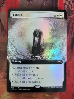 MTG Card: Farewell (Kamigawa: Neon Dynasty) EXTENDED ART FOIL - Image 1