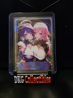 SP - Raiden Shogun X Yae Miko Lot Holographic Goddess Story Collectible Card - Image 1