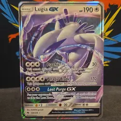 Pokemon Lugia GX 190 HP Ultra Rare Full Art Holo SM-Lost Thunder 159/214 Card - Image 1