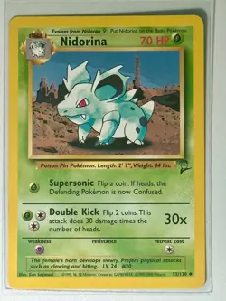 Pokemon Base Set 2 5 card Family set Nidoran M F Nidorina Sandshrew Goldeen - Image 5