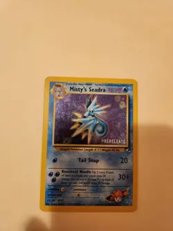 Misty's Seadra Prerelease Holo Card 009/132 WOTC Promo Near Mint Condition - Image 2