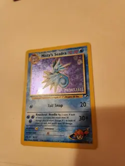 Misty's Seadra Prerelease Holo Card 009/132 WOTC Promo Near Mint Condition - Image 3