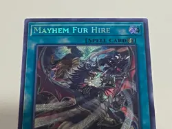 Yugioh - Mayhem Fur Hire - Secret Rare NM - Free Holographic Card - Image 2