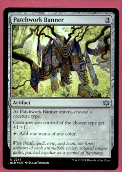 PATCHWORK BANNER FOIL BLOOMBURROW BLB RARE ARTIFACT MTG 247 - Image 1