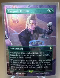 MTG Final Fantasy Campsite Cuisine Borderless Foil Holo #464 R 0464 NM FFXV FIV - Image 1