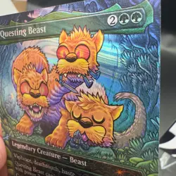 Questing Beast (Halo Foil) NM - Secret Lair Encyclopedia of Magic - Image 3