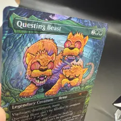 Questing Beast (Halo Foil) NM - Secret Lair Encyclopedia of Magic - Image 4