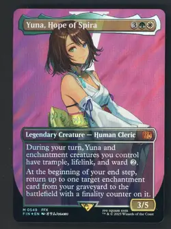 2025 MTG Final Fantasy EN Borderless Surge Foil #0549 Yuna Hope of Spira - Image 1