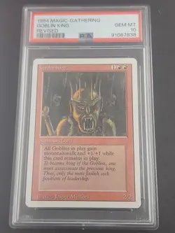 🔥🔥1994 MTG Magic Goblin King Revised Edition PSA 10 Mint Magic The Gathering - Image 1