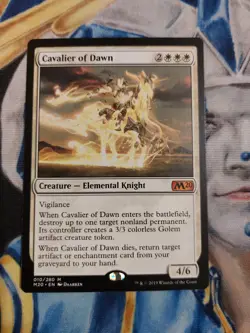 Cavalier of Dawn MTG Core Set 2020 M20 White Mythic Creature NM-M x1 - Image 2