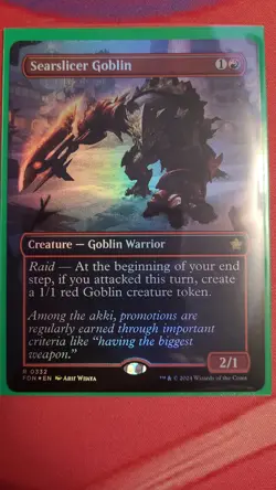 Searslicer Goblin (BORDERLESS)(FOIL)- Foundations - (Magic: The Gathering) CF - Image 1