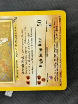 Hitmonlee 7/62 - Fossil Unlimited Holo Rare WOTC Pokemon TCG LP - Image 5