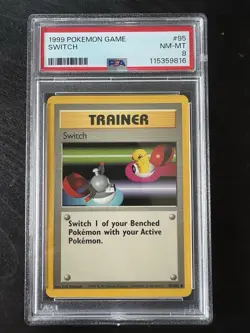 1999 POKEMON BASE SET UNLIMITED #95 SWITCH PSA 8 - Image 1