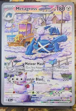 Pokemon TCG Metagross 178/162 Pokemon Temporal Forces Illustration Rare - Image 1
