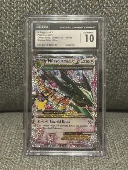 2021 Pokemon Celebrations Classic Coll. M Rayquaza EX #76/108 CGC 10 GEM MINT - Image 1