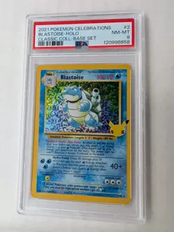 Blastoise 2021 Pokemon Celebrations Classic Collection Holo 2/102 PSA 8 - Image 4