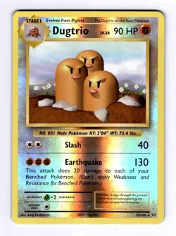 Dugtrio XY - Evolutions #56 (2016) Rare Reverse Holo NM Pokemon - Image 1