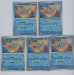Lot (5) Pokemon Center Stamped Reverse Holo Squirtle Promo 007/165 151 NM - Image 1