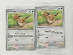 Lot (2) Pokemon Together Pokepost Exclusive Eevee Promo Set 151 Sealed - Image 1