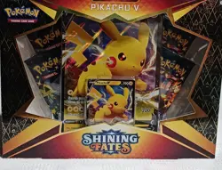 Pokemon TCG Shining Fates Pikachu V Collection Box - Sealed! - Image 1