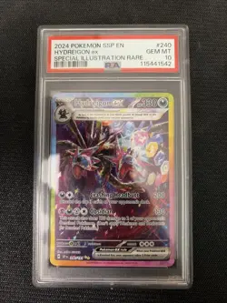 Pokemon TCG Hydreigon EX Surging Sparks SAR 240/191 Sir PSA 10 - Image 1