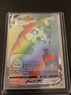 Morpeko VMAX Rainbow Secret Rare 204/202 Sword & Shield Pokemon TCG Near Mint - Image 1