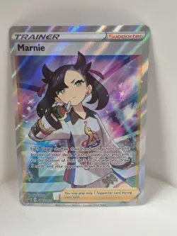 Pokemon TCG Marnie Full Art Promo SWSH Black Star Promos SWSH121 NM - Image 1