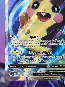 MORPEKO V 190/202 FULL ART ULTRA RARE HOLO SWORD & SHIELD SWSH01 POKEMON NM - Image 5