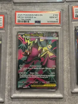 2025 POKEMON MEG EN-MEGA EVOLUTION ULTRA RARE #162 MEGA MAWILE EX PSA 10 - Image 1