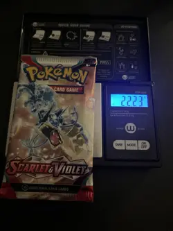VERY HEAVY 22.23g Scarlet And Violet Base Pokemon TCG Booster Pack - Image 1