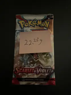 VERY HEAVY 22.23g Scarlet And Violet Base Pokemon TCG Booster Pack - Image 3