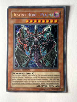 Yugioh: Destiny Hero-Plasma (CT04-EN003) Super Rare Limited Edition - Image 1