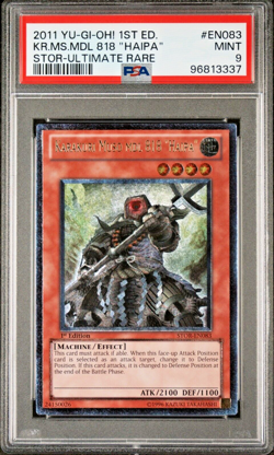 2011 Yugioh Karakuri Muso MDL 818 "Haipa" Ultimate Rare STOR-EN083 1st Ed PSA 9 - Image 1