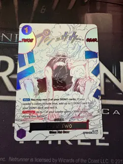 One Piece Gear Two (Alternate Art) OP11-080 A Fist of Divine Speed Foil English - Image 1