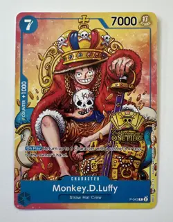 Monkey.D.Luffy (2nd Anniversary Stamped Promo) P-043 - One Piece TCG English NM - Image 1