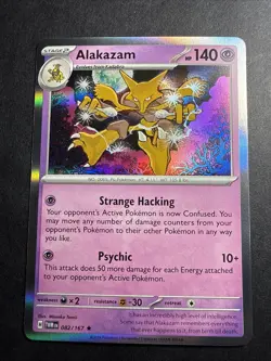 Pokemon TCG Rare Holo Alakazam 82/167 Twilight Masquerade 2024 NM/M Card - Image 1
