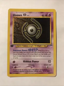 UNOWN H - 28/105 - Neo Destiny - Rare - 1st Edition Pokemon Card - NM - Image 1