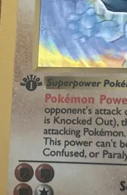 Pokemon Card 1st Edition Machamp Shadowless-8/102 Base Set - Rare Holo - Image 3