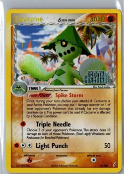 Cacturne 15/100 Delta EX Crystal Guardians Holo Stamped 2006 Pokemon Card NM - Image 1