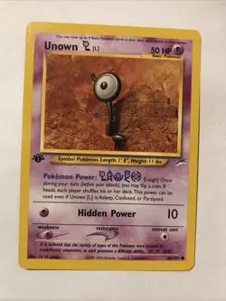 1st Edition Unown L 86/105 - Neo Destiny - Near Mint Card - Image 1