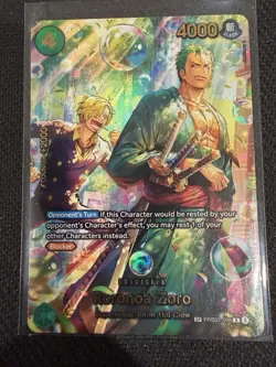 Roronoa Zoro PRB02-006 SP Alternate Art Azure Sea's Seven One Piece Card English - Image 1
