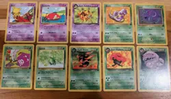 Vintage Pokemon Team Rocket Lot (10 Cards) - WOTC 2000 - Dark Series & Commons - Image 1