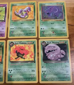 Vintage Pokemon Team Rocket Lot (10 Cards) - WOTC 2000 - Dark Series & Commons - Image 5
