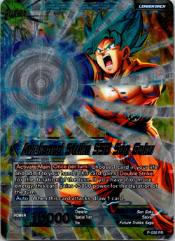Awakened Strike SSB Son Goku | Leader Foil Dragon Ball Super Card NM P-026 Promo - Image 1