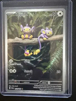 Pokemon TCG Aipom Paradox Rift 211/182 Holo Illustration Rare Card NM Condition - Image 1