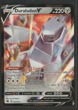 Duraludon V 047/073 Champion's Path Ultra Rare Holo Pokemon TCG Card NM - Image 1
