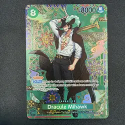 One Piece TCG OP12-030 Dracule Mihawk Special Print SP OP14 AA Card Game CCG ENG - Image 1
